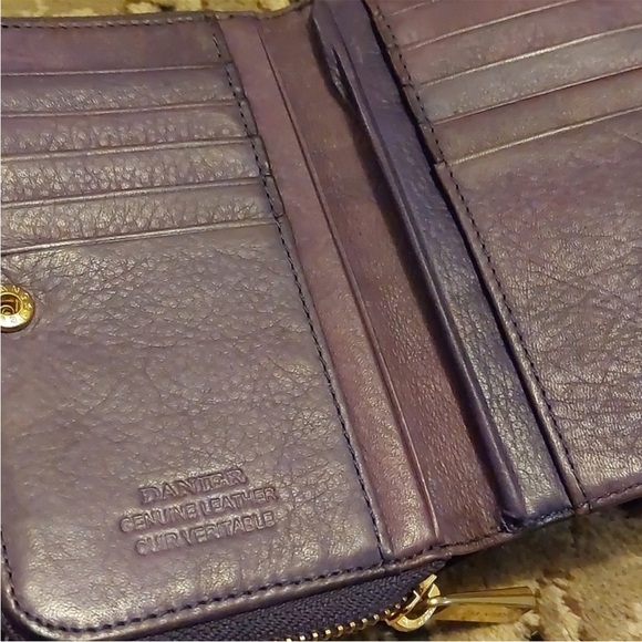 Danier Purple Leather Wallet - Picture 4 of 6